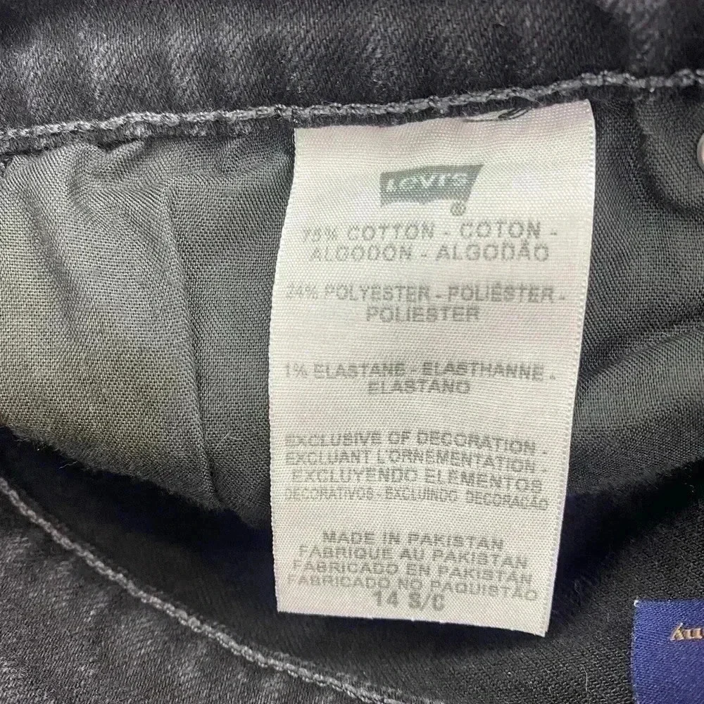 Women’s Levi Strauss Black Mid Rise Skinny Jeans Black Tab - Picture 6 of 7